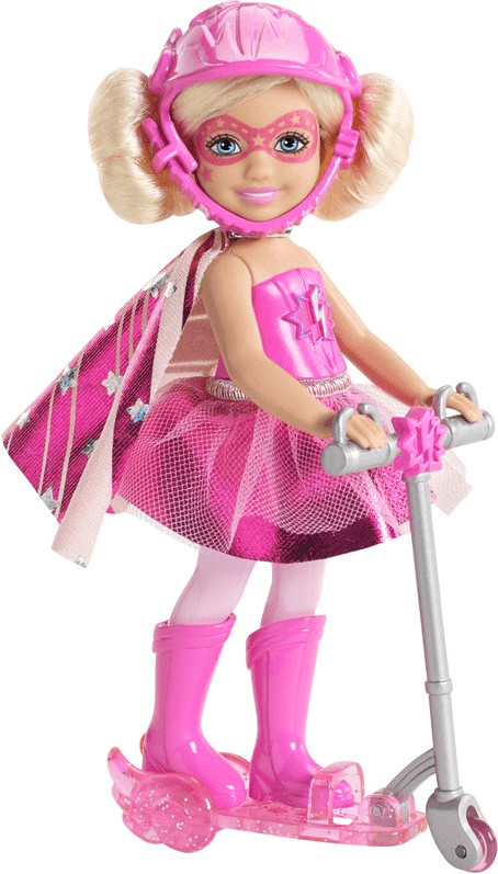 Barbie Chelsea super princesse et sa trottinette