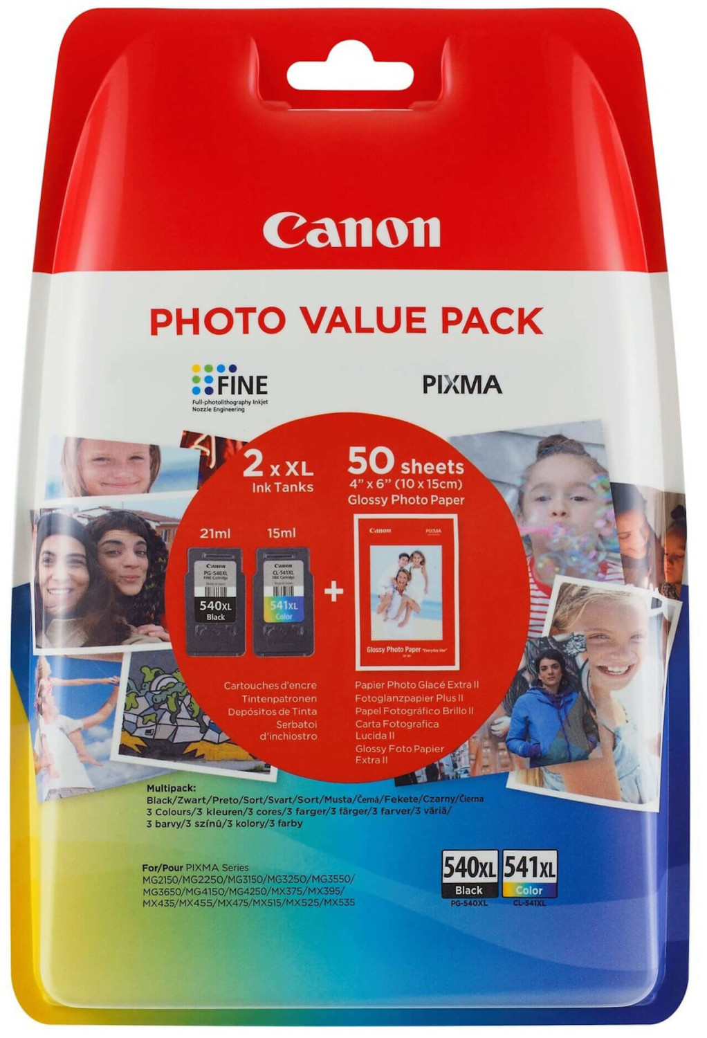 Pack à prix réduit Canon de cartouches d'encre noire PG-560XL et