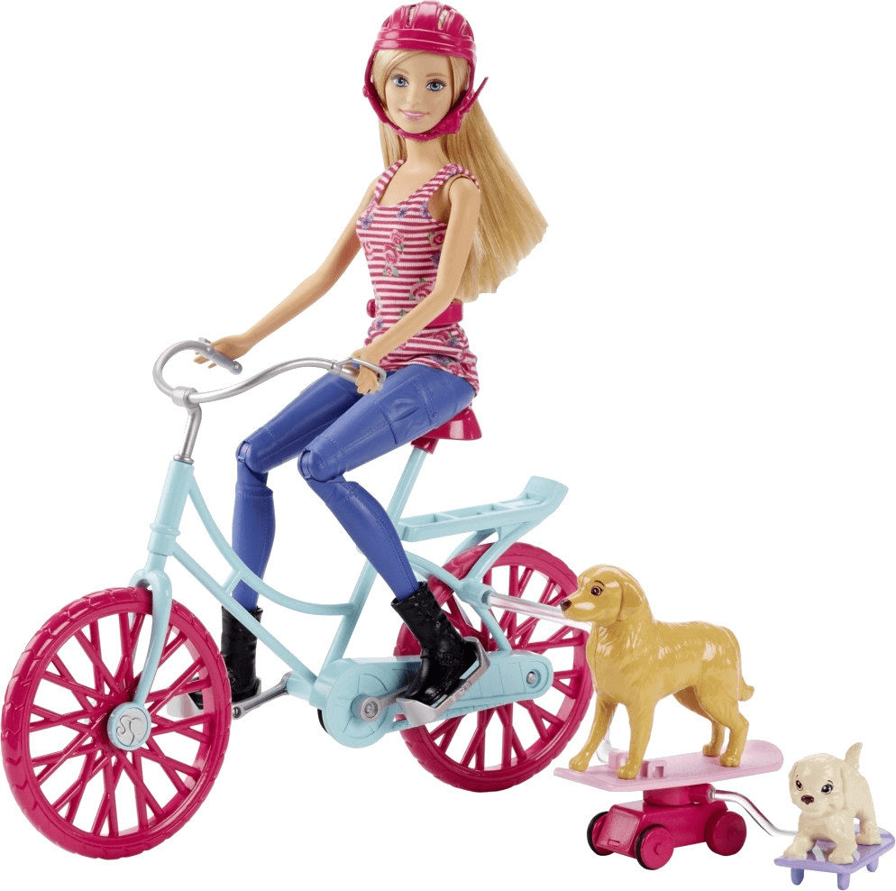 Barbie vélo avec ses 2 chiens, Mattel