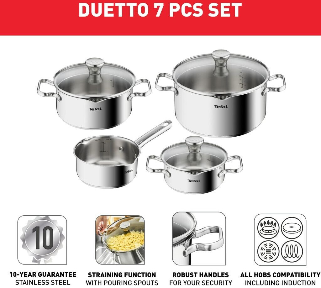 Soldes Tefal Batterie de cuisine Duetto 7 pièces 2024 au meilleur prix sur