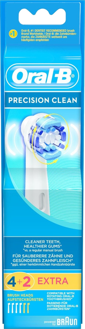 Oral-B Brossettes de rechange Precision Clean (4 + 2 extra)