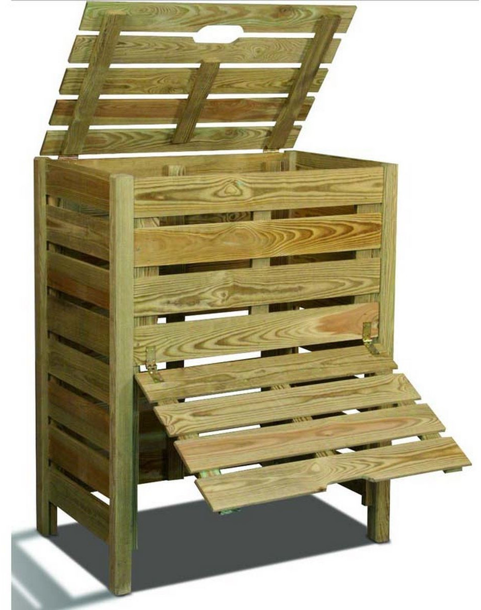 Jardipolys Composteur en bois 400 L