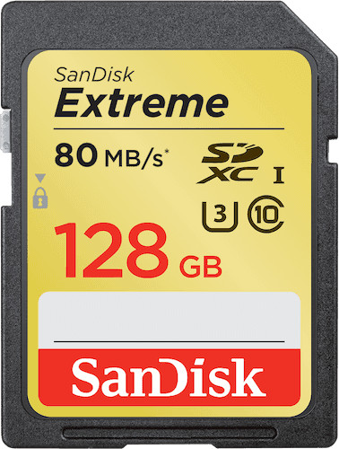 SanDisk Extreme SDXC 128 Go UHS-I U3 (SDSDXNF-128G-GNCIN)