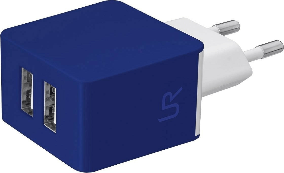 Urban Revolt USB Universal Dual Charger blue