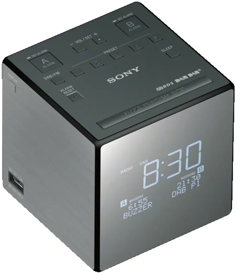 Radio portative DAB - Sony XDR-S41D - noir - Radio réveil - Petit