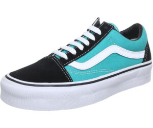 Turquoise and black vans top