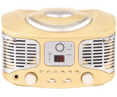Radio Reveil Retro Vintage Portable Look 60's - Poste Radio FM/AM - Ecran  LCD - Alarme Snooze - Temperature ( C/F) Date Heure - Haut Parleur Stereo