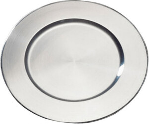 Platzteller Edelstahl Ø 31 cm Hochglanz Farbe Silber Gastlando