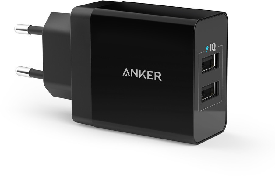 Anker Chargeur secteur USB 2 ports 24W noir