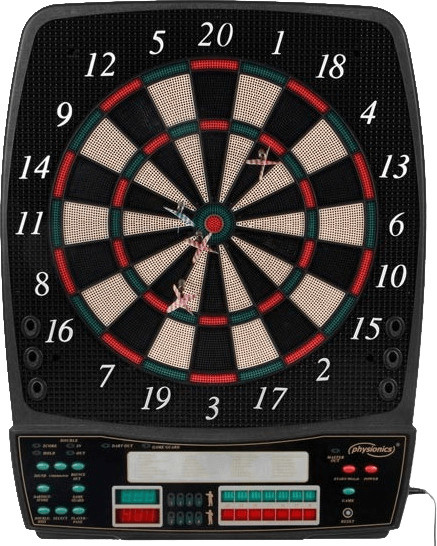 Physionics Electronic Dart Board + 12 Dart Arrows