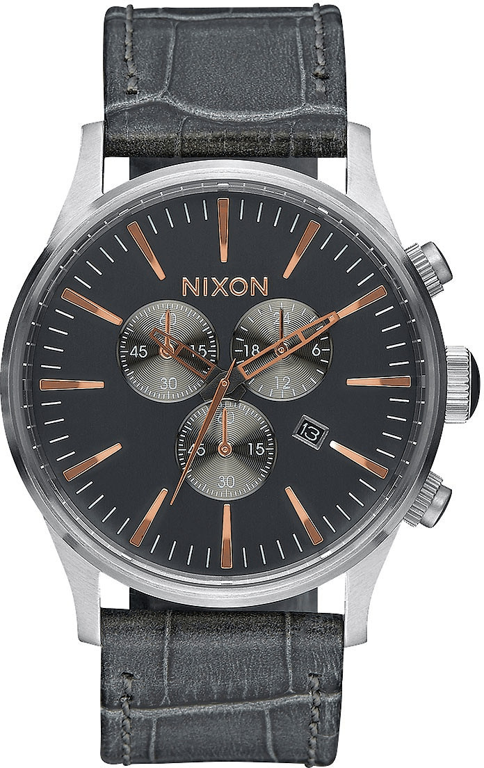 Nixon The Sentry Chrono Leather grey gator (A405-2145)