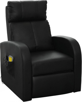 VidaXL Fauteuil massant confort noir
