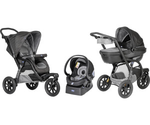 Poussettes Chicco Poussette TRIO Activ3 TOP Jet Black