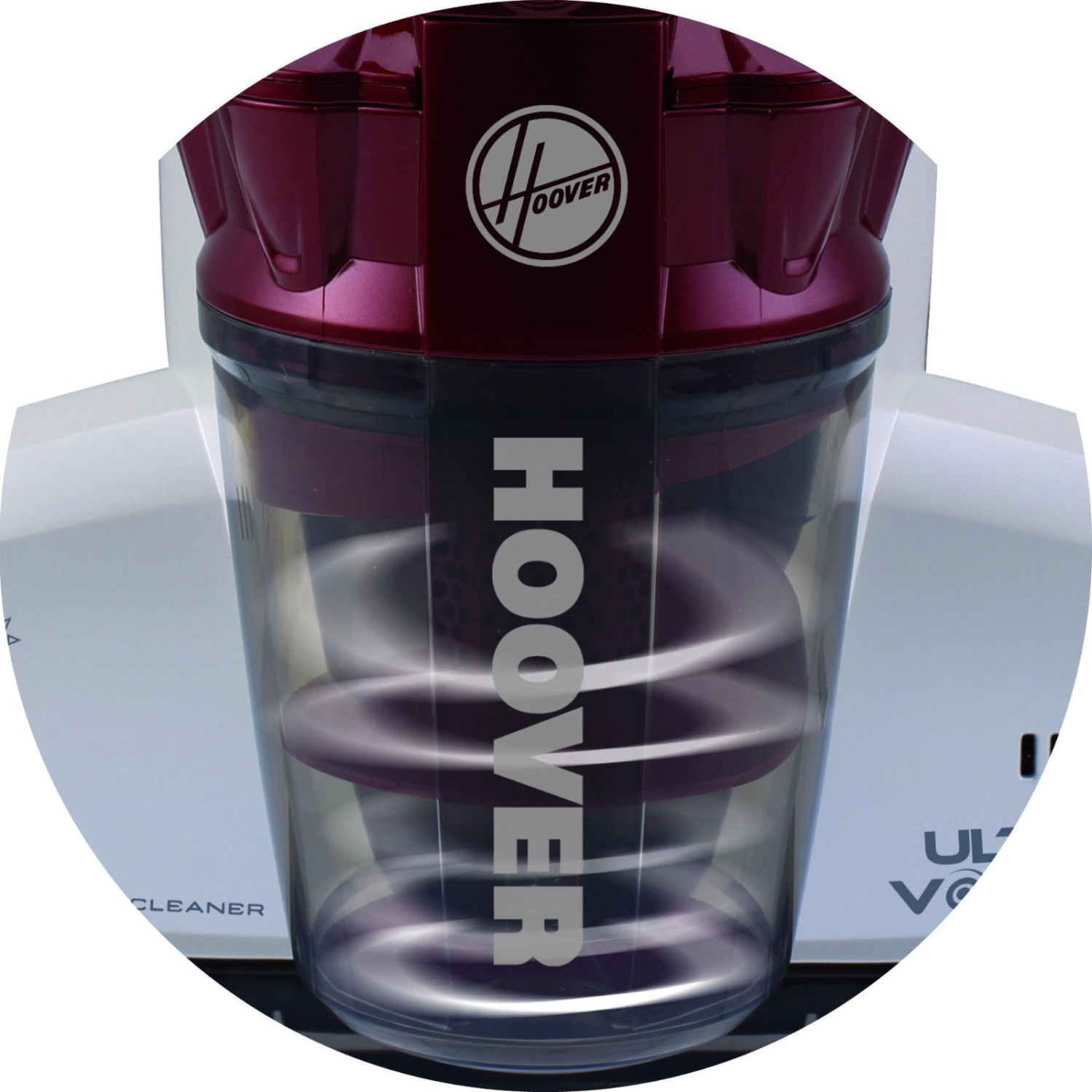 Hoover Ultra Vortex MBC500UV 011 Battimaterasso con Luce UV-C, 500W, 0,3 L,  Antiacaro, Antibatterica, Rimuove Allergeni e Polvere, 3 Programmi, Rosso