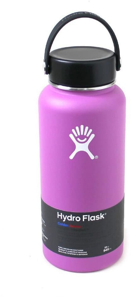 Hydro Flask Water Bottle 946 ml (32 oz), Stainless Steel & Vacuum  Insulated, Wide Mouth with Leak Proof Flex Cap, White + HYDRO FLASK  W32BTS001 Flex
