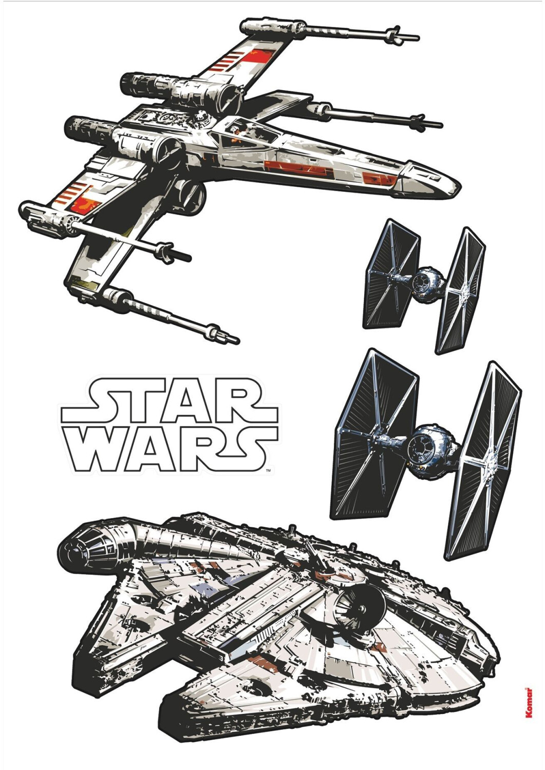 Komar Star Wars Spaceships Wall Decoration (14723)
