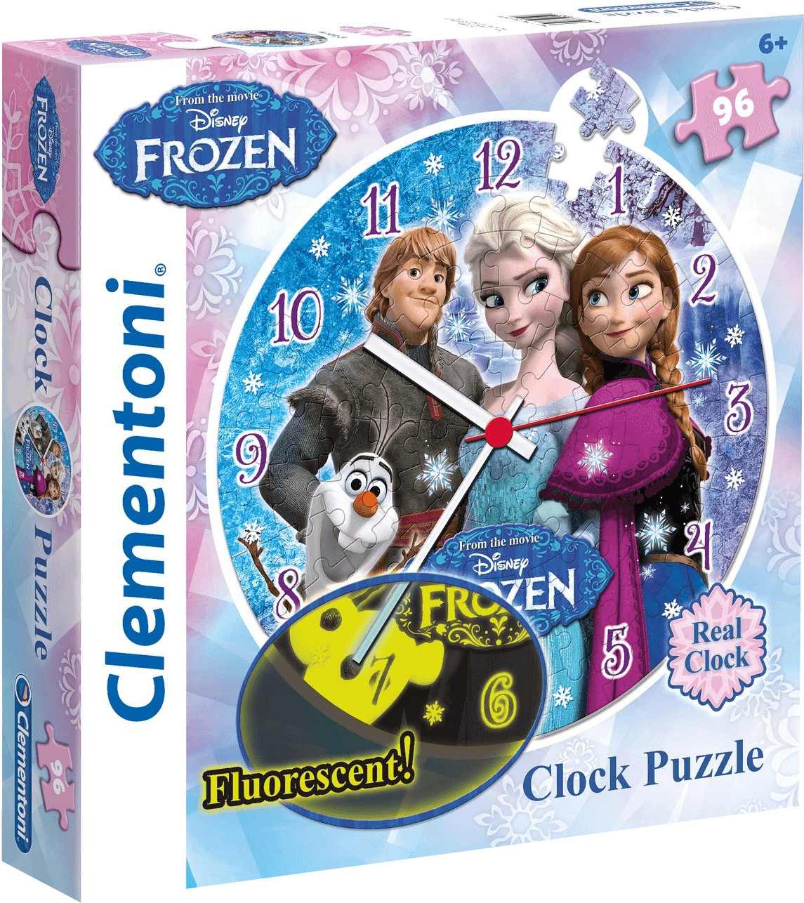 Clementoni Frozen - 96 Pcs - Clock Puzzle