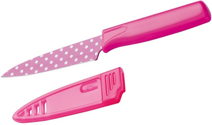 Kuhn Rikon Couteau à éplucher à pois rose