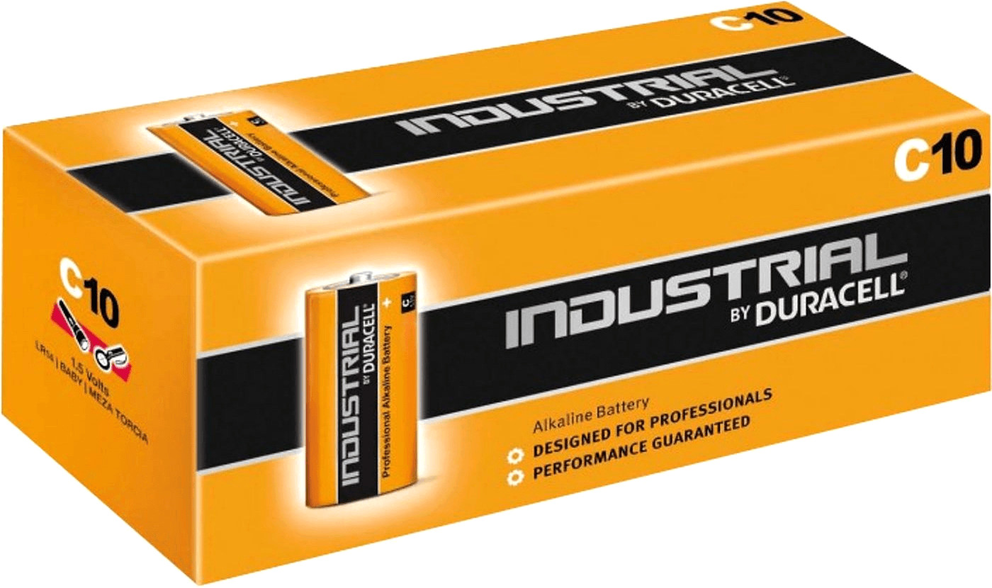 Duracell Pack de 10 piles C Industrial LR14