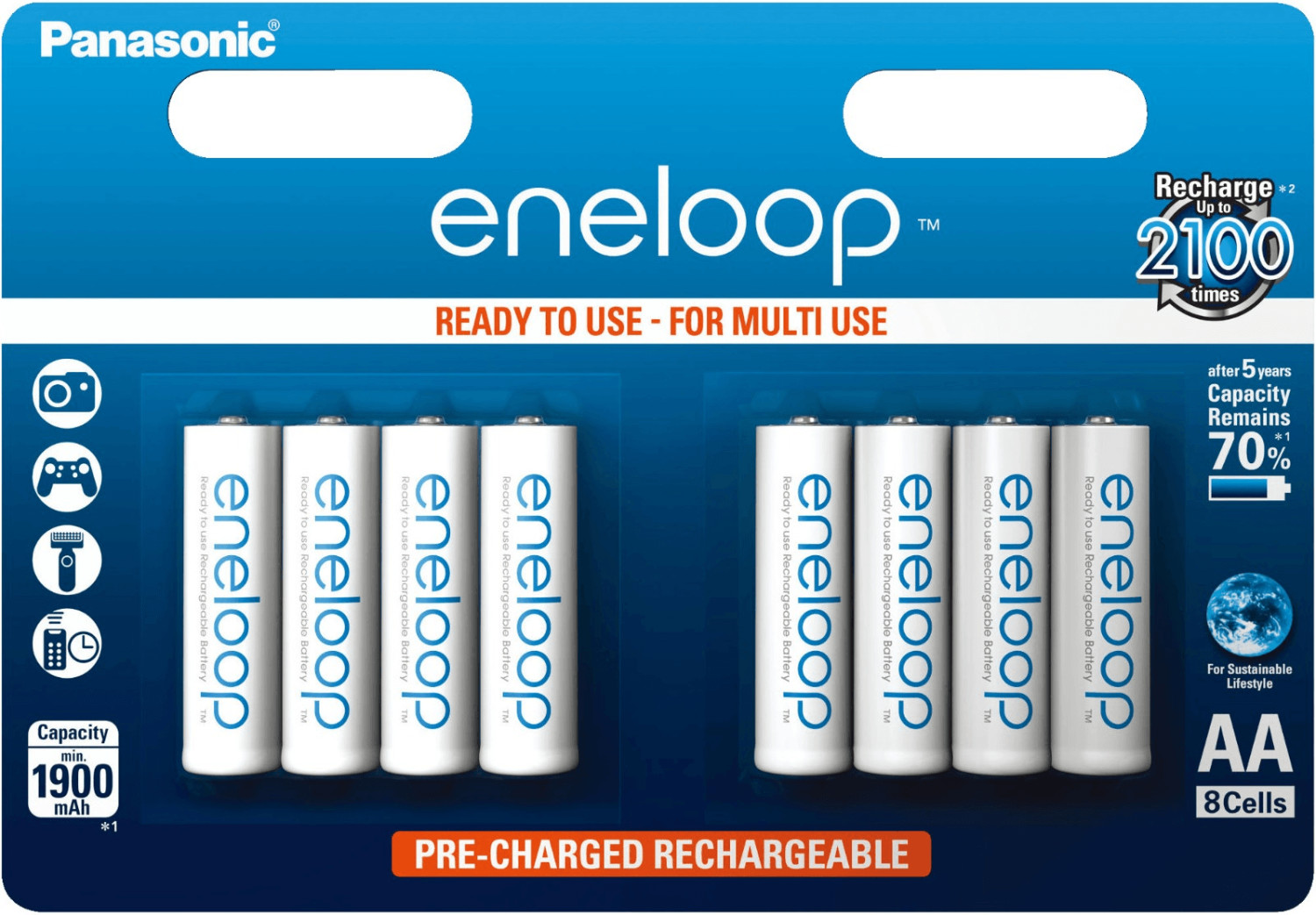 Panasonic eneloop LR06-AA (8 piles rechargeables)