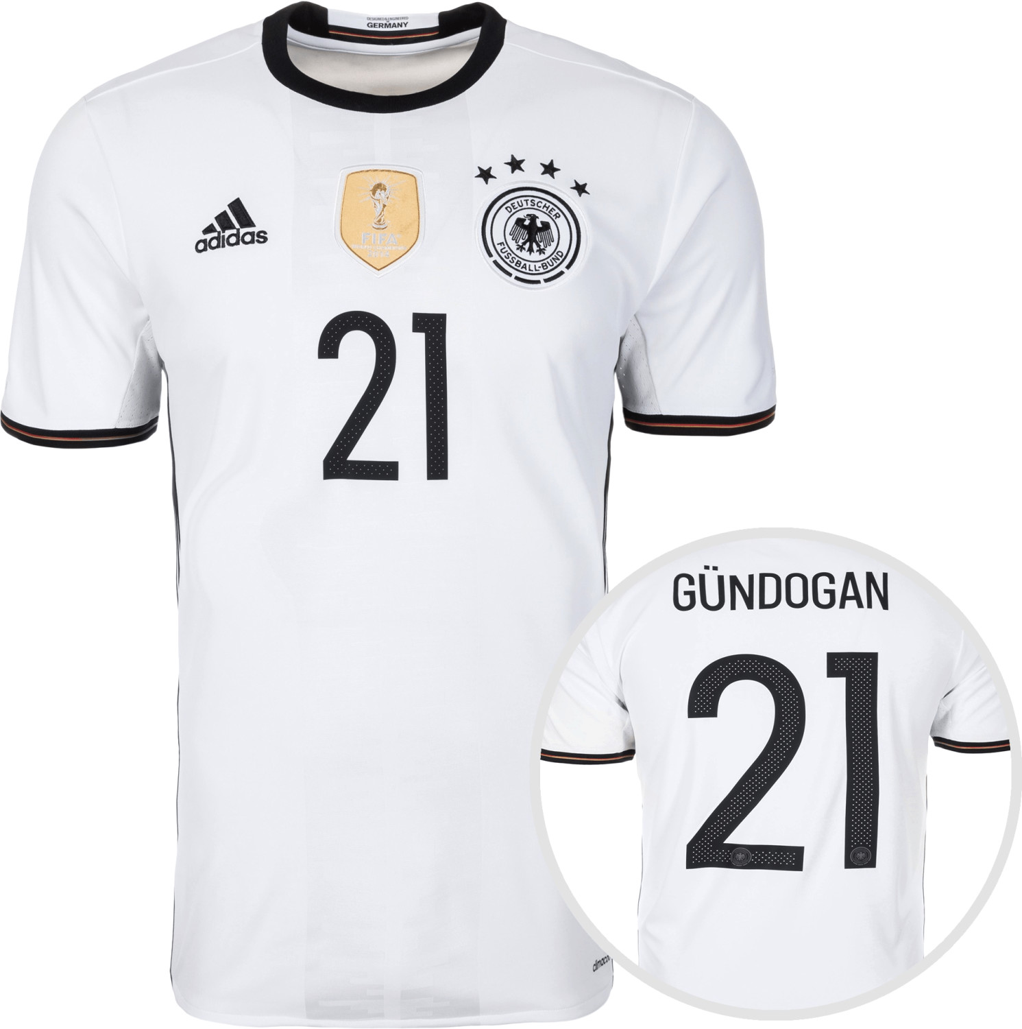 Adidas Germany Home Jersey 2015/2016 + Gündogan Nr 21