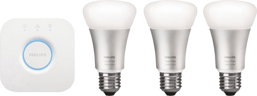 Philips Hue Starter Kit - Bridge & 3 Hue Bulbs E27