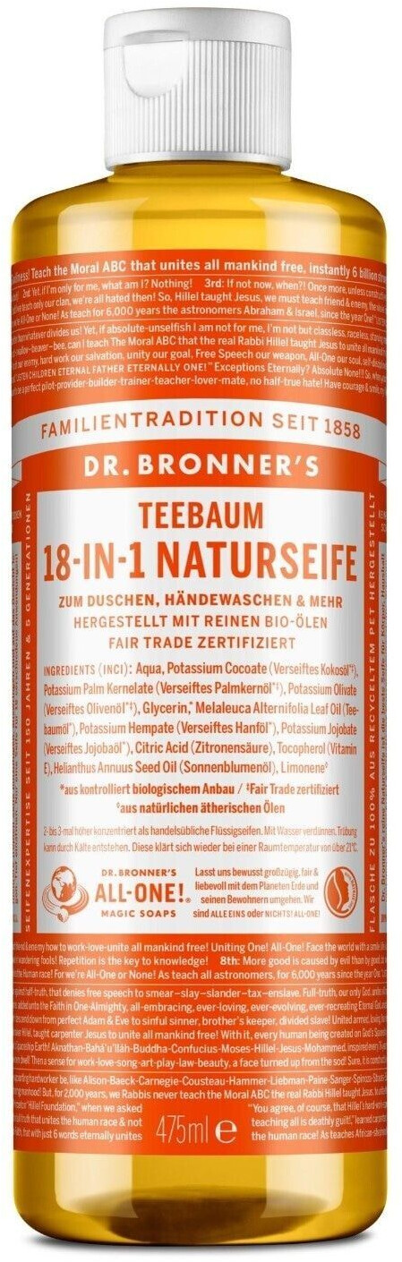 Dr. Bronner's Savon liquide à l'arbre à thé (473 ml)