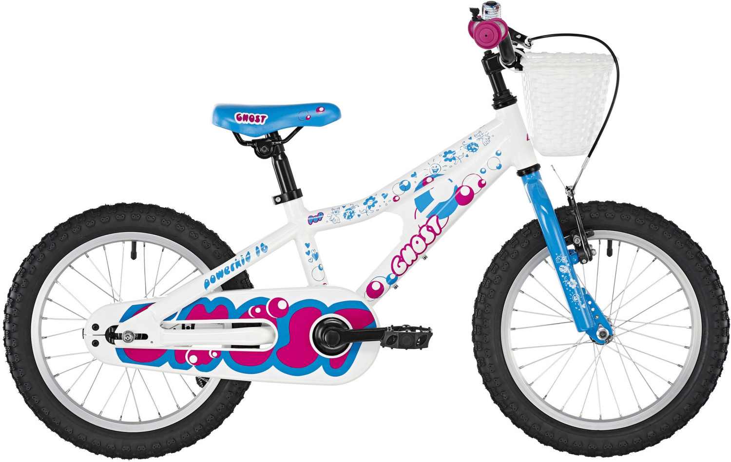 Ghost Powerkid 16 pouces (blanc-bleu-rose)