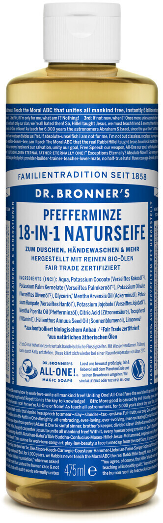 Dr. Bronner's Savon liquide à la menthe poivrée