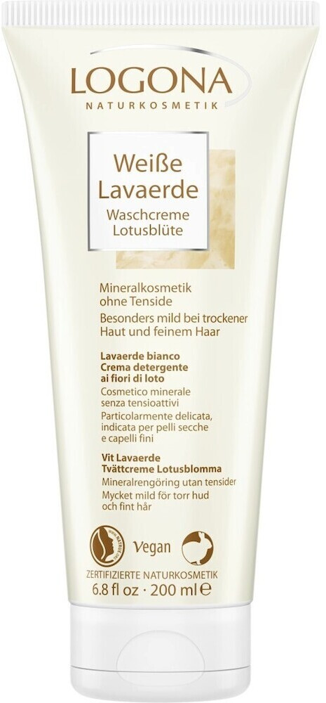 Logona White Volcanic Soil Wash Cream Lotus Blossom (200ml)
