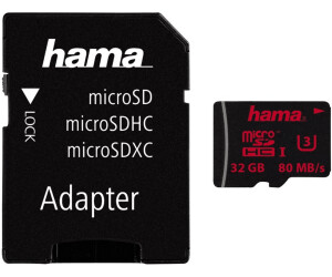 Hama 123978microSDHC 32GB UHS Speed Class 3 UHS-I 80MB s Adapter Mobile microS