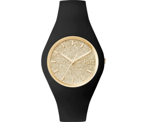 Ice-Watch - ICE glitter Black Numbers - Zwart dameshorloge met siliconen band - 015347 (Extra Small