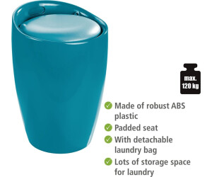 Wenko Hocker Candy Petrol (20625100) ab 48,69 Zurbrüggen Hocker Candy Eisblau Badhocker