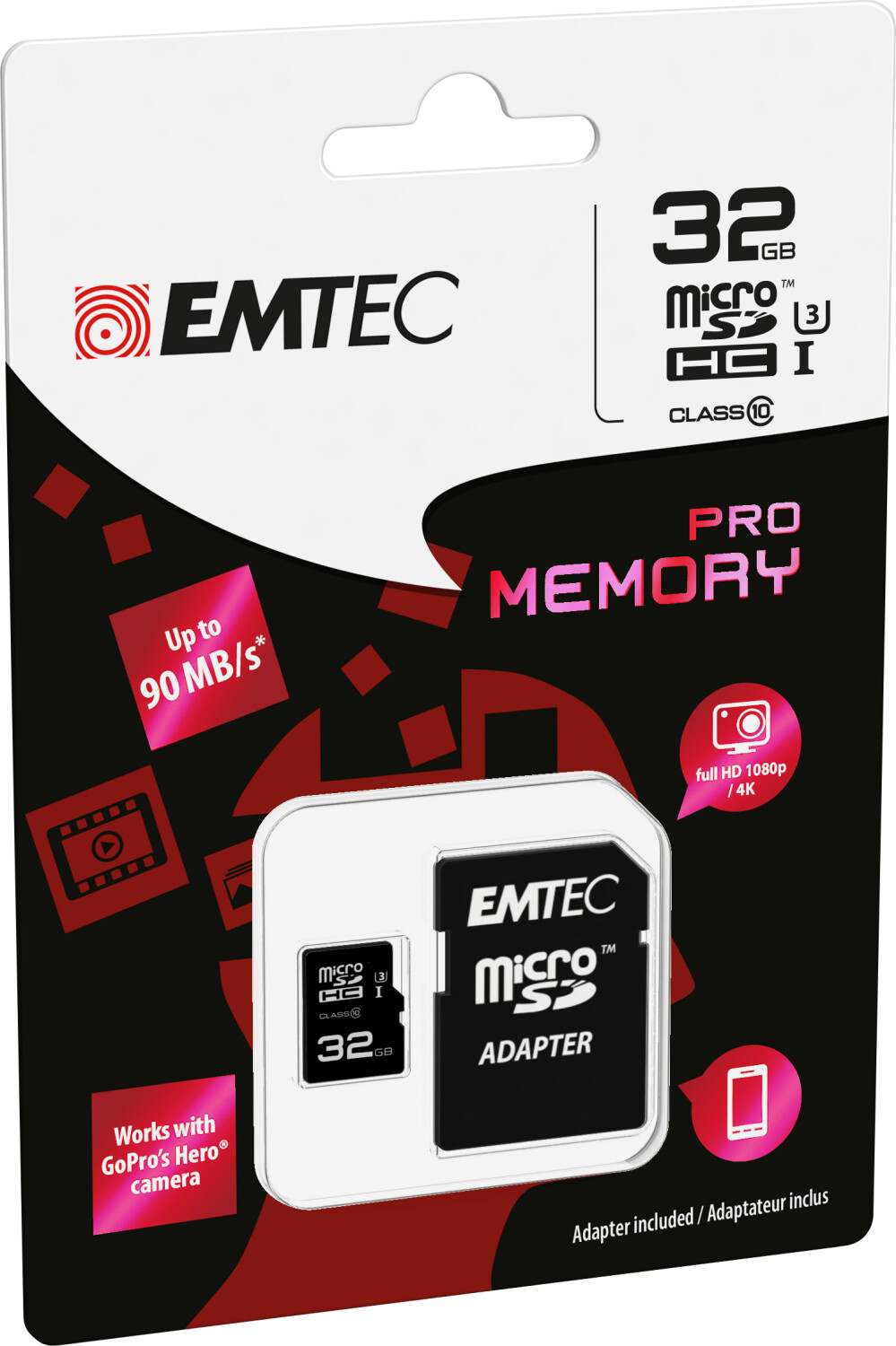 Emtec Pro microSDHC UHS-I U3 32 Go