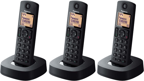 Teléfono Fijo Inalámbrico Panasonic TGC312SPB Dúo con Bloqueo de