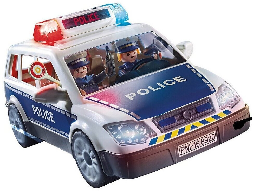 Soldes Playmobil Voiture de policiers avec gyrophare et sirène