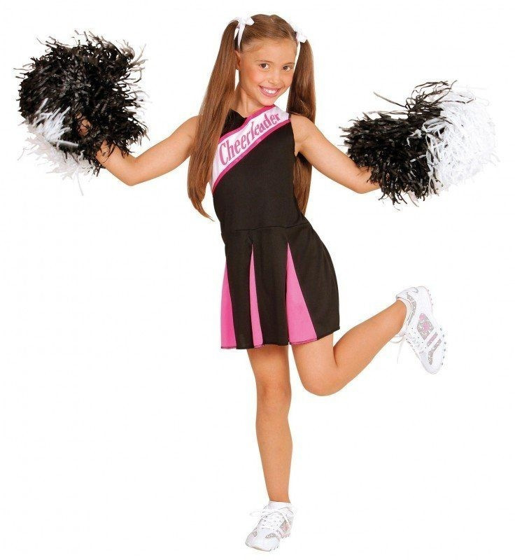 Widmann Déguisement pom-pom girl rose/noir