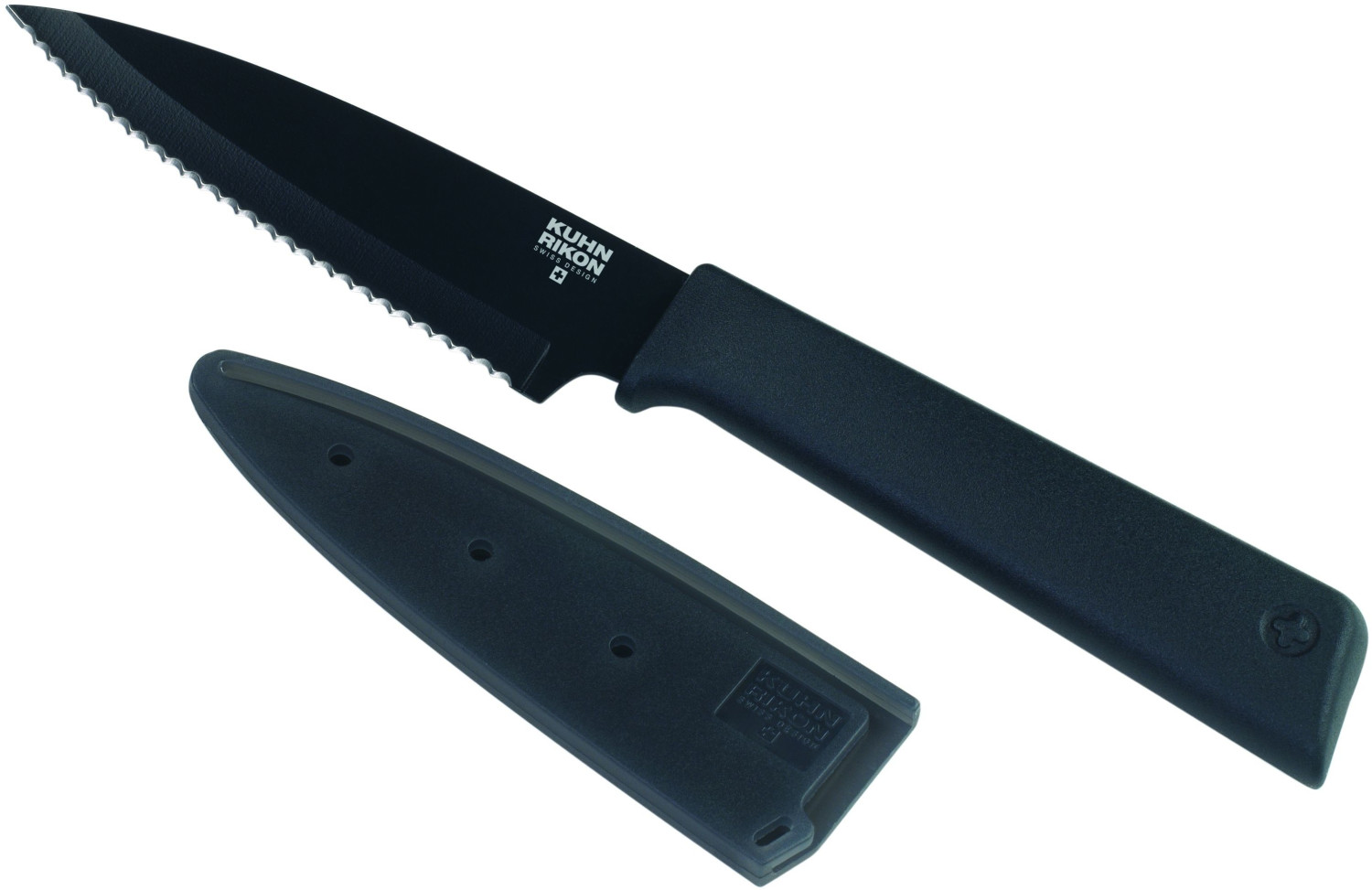 Kuhn Rikon Couteau universel dentelé noir