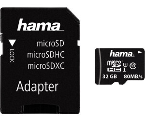 Hama microSDHC 32GB Class 10 UHS-I 80MB/s (00124139)