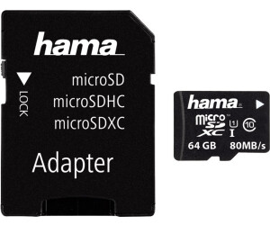 Hama microSDXC 64GB Class 10 UHS-I 80MB/s (00124140)
