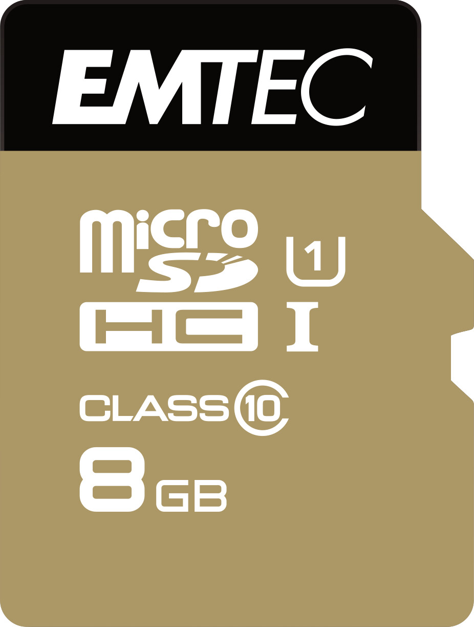 Emtec microSDHC 8 Go Class10 Gold+ (ECMSDM8GHC10GP)