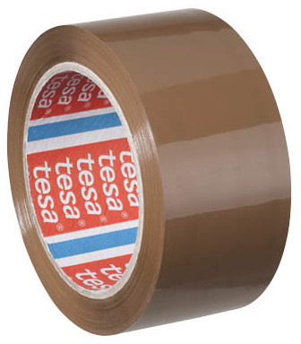 tesa® Cinta de embalar PVC extrafuerte 50 mm x 66 m marrón - Cinta de  embalar Kalamazoo