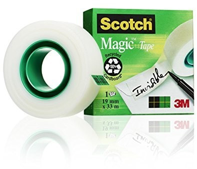 Scotch Magic - Distributeur avec ruban adhésif - 19 mm x 25 m + 5 m gratuit  - invisible Pas Cher