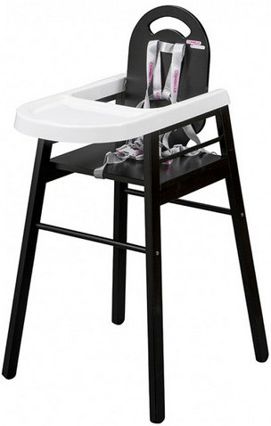 Combelle Chaise haute Lili laquée noir