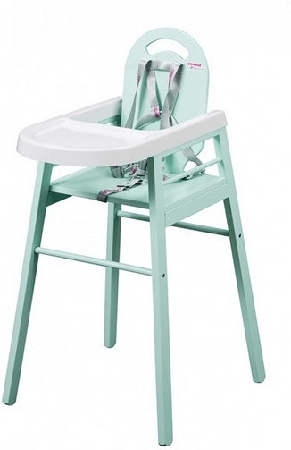 Combelle Chaise haute Lili laquée vert mint