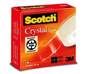 Scotch Crystal Klebeband 19 mm x 33 m Transparent Kristallklar Vorteilspack 7 Ro 