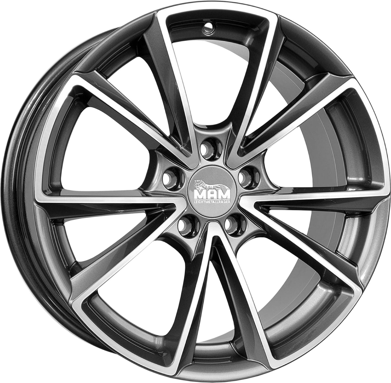 MAM A5 8x18 ET45 5x112 palladium front polish