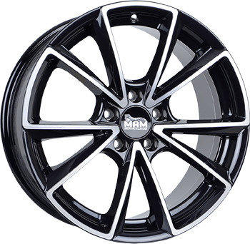 MAM A5 8x18 ET35 5x112 black front polish