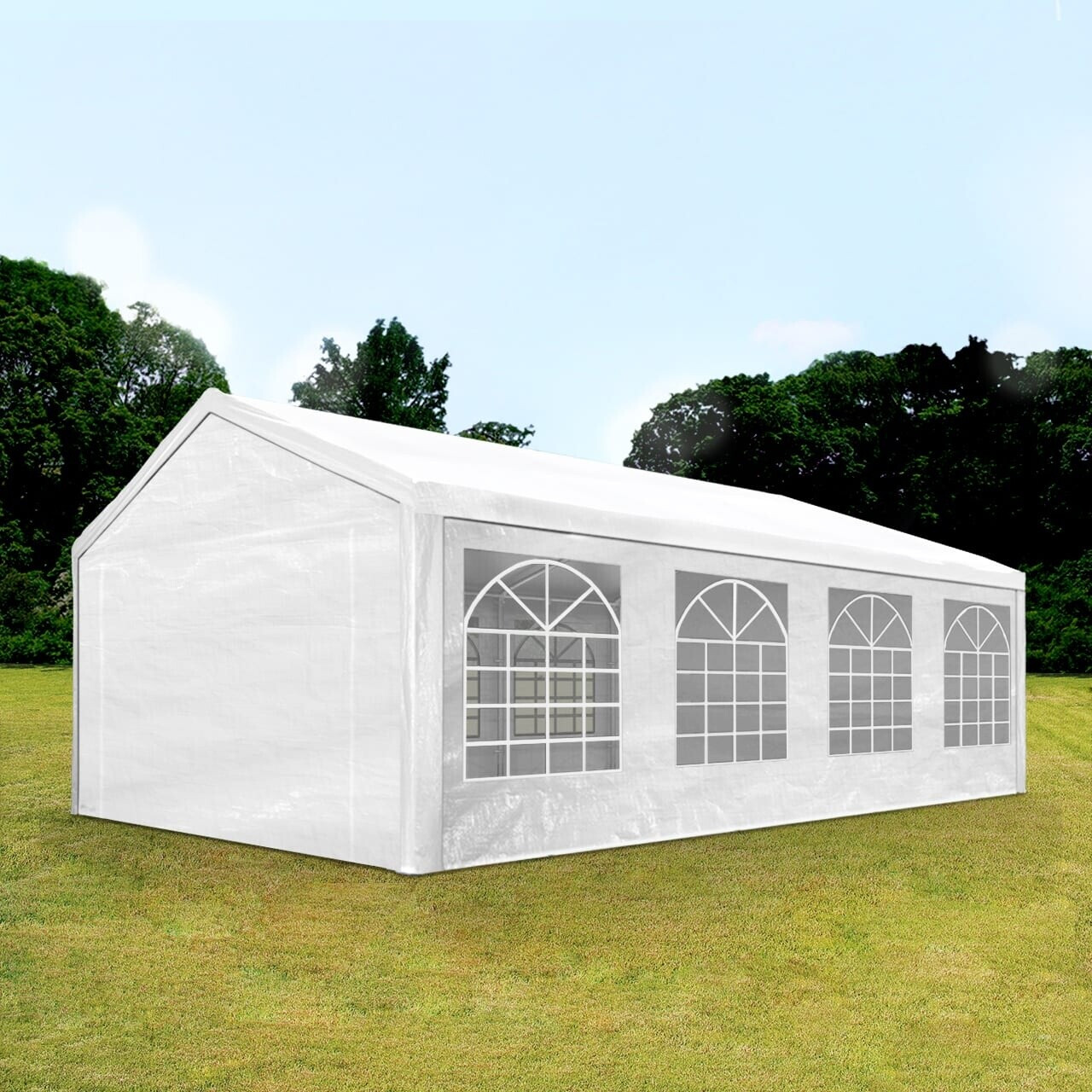TOMOUNT Tenda A Tipi In Policotone Per 6-8 Persone - Altezza 2,8m, Piramide Con Foro Stufa, 4 Stagioni