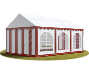 TOOLPORT Festzelt 4x6 M – Schwerentflammbar, Wasserdicht, Mit Bodenrahmen & Plane 750 N